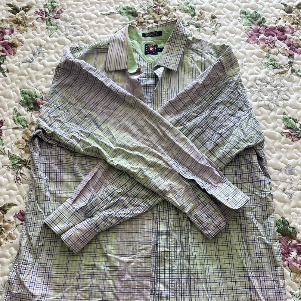 Plaid Long Sleeve Button Down Shirt